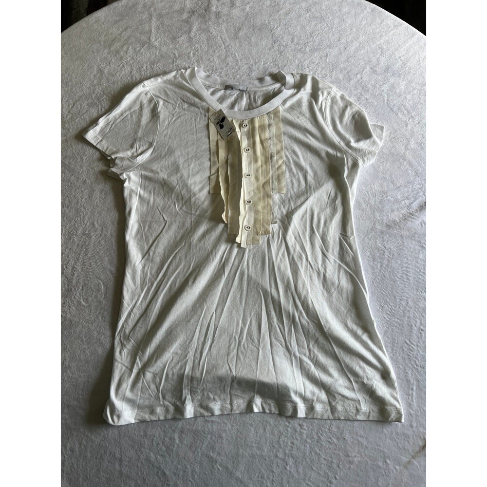 Gap white dress shirt with cream detailing sz XL